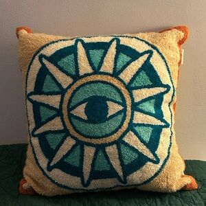 Cai & Jo Evil Eye Cushion Cover Throw Pillow Included New